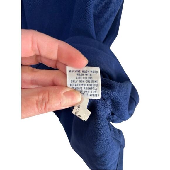 Polo Ralph Lauren Big Pony Crest Mesh Polo Big & Tall Men’s XLT Navy “2” VTG - Picture 5 of 14